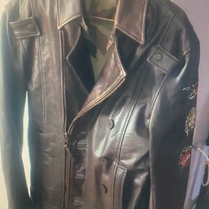 Vintage Rare Leather Bomber Harley Davidson Aniversary Jacket w/ Finish
